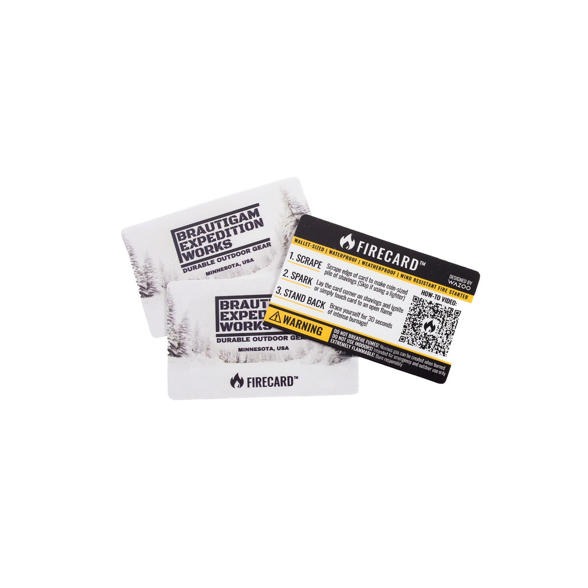 FireCard By Wazoo- UL Emergency Fire Starting Card